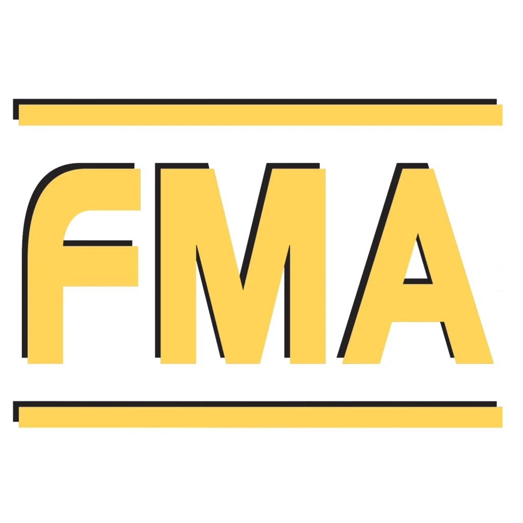 Logo de FMA, componentes hidráulicos distribuidos por UTECSA en Chile